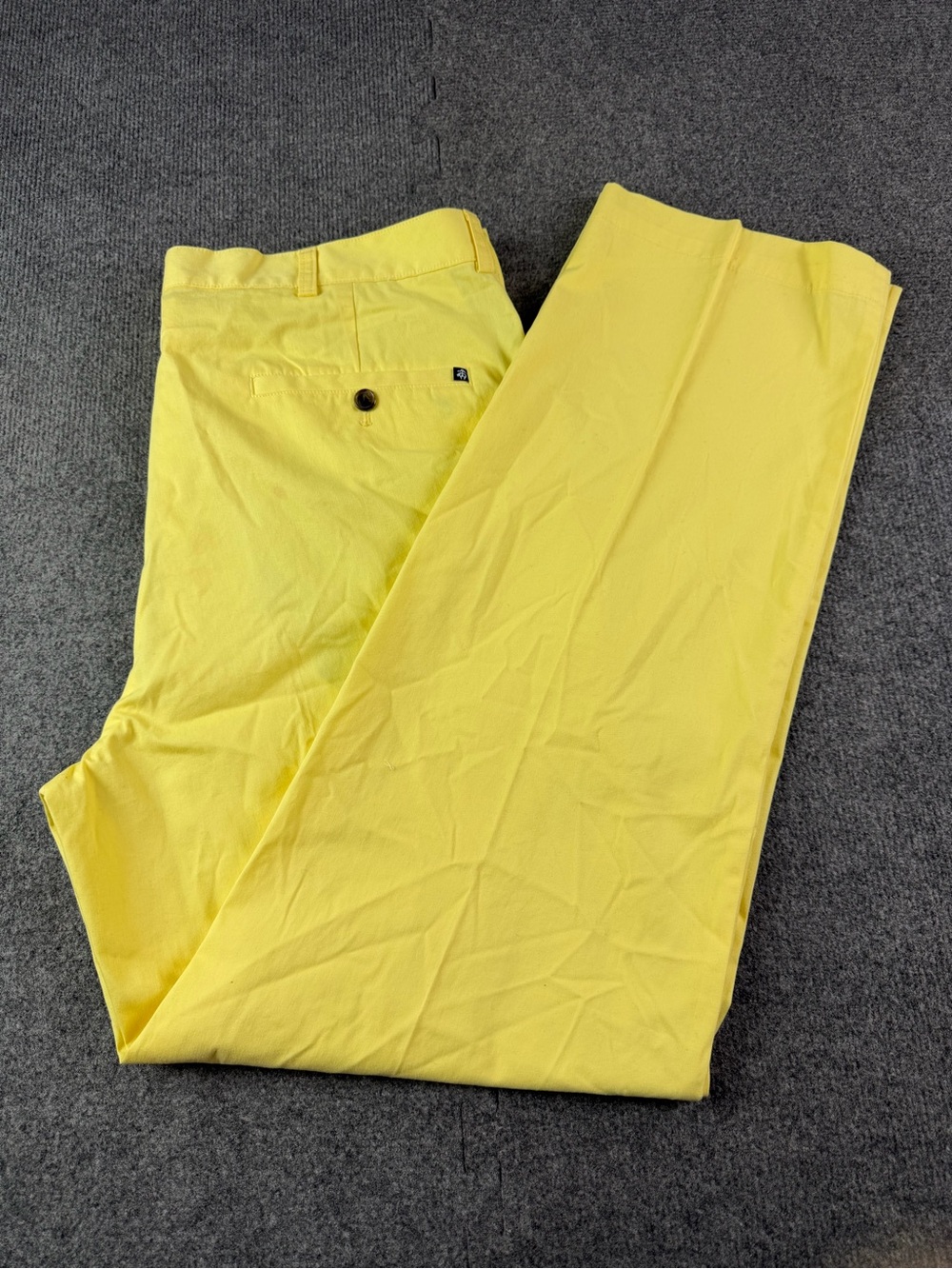 Brooks Brothers 346 Mens 100% Cotton Chino Pants Size 38x34 Yellow